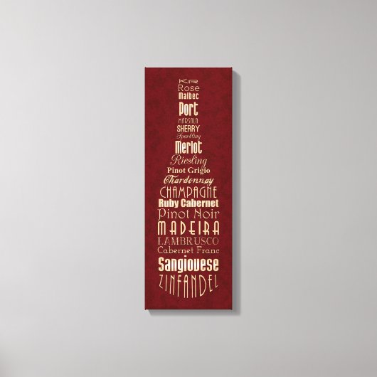 Wijnwoorden fles canvas afdruk (Voorkant)