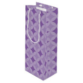 Wijnzak - overlappende cirkels wijn cadeautas (Voorkant Gekanteld)