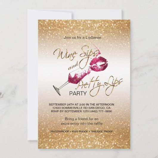 Wijnzegels en  lips kaart (Voorkant)