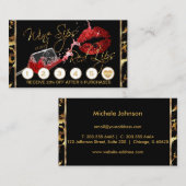 Wijnzegels en rode lips - Loyalty-kaart Klantenkaartje (Voorkant / Achterkant)