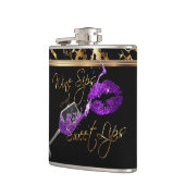 Wijnzegels en zoete Paarse lips Heupfles (Links)