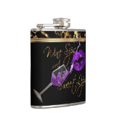 Wijnzegels en zoete Paarse lips Heupfles (Rechts)