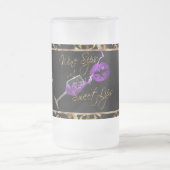 Wijnzegels en zoete Paarse lips - marmer Matglas Bierpul (Center)