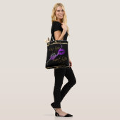 Wijnzegels en zoete Paarse lips - marmer Tote Bag (Op model)