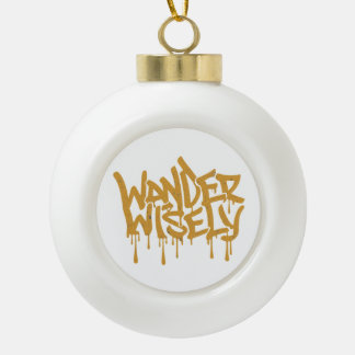 Wijs afdwalen keramische bal ornament