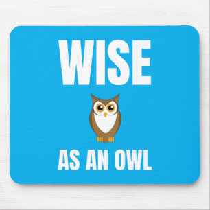Wijs als een Uil alternatief ontwerp Muismat