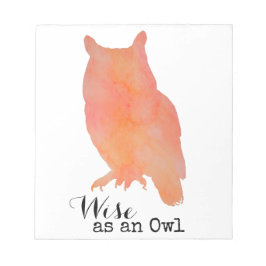Wijs als een Uil Bos Aquarel Notitieblok