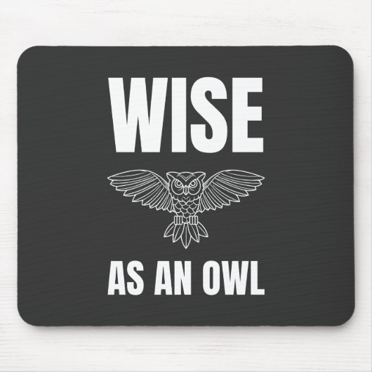 Wijs als een Uil Muismat (Voorkant)
