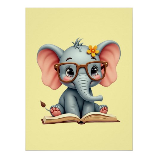 Wijs Baby Olifantje Perfect Poster (Voorkant)