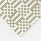 Wijs Groen Geometrisch Patroon Fleece Deken (Hoek)
