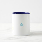 Wijs kabouter gekleed in blauw met lamp mok (Midden)
