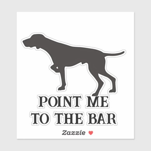 Wijs me naar de Bar Pointer Dog Sticker (Vel)