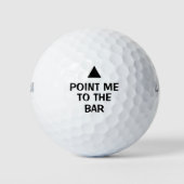 Wijs Me Op De Bar Grappige Quote Golfballen (Voorkant)
