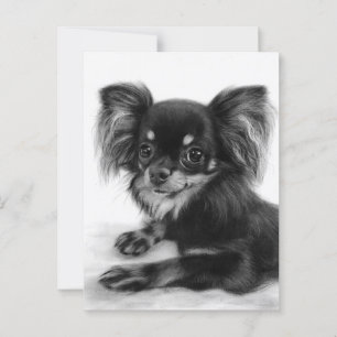 Wijs Ogen - Handgeschilderd Chihuahuaportret Briefkaart
