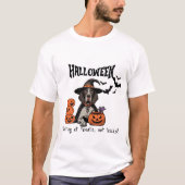 Wijs op traktaties, niet op trucjes! t-shirt (Voorkant)