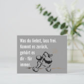 Wijs Poodle Briefkaart (Staand voorkant)