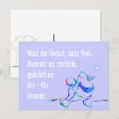Wijs Poodle Briefkaart (Voorkant / Achterkant)