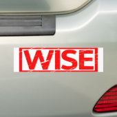 Wijs Stempel Bumpersticker (Op auto)