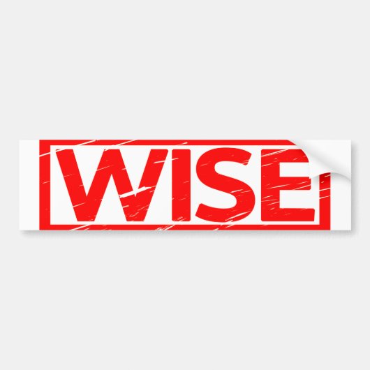 Wijs Stempel Bumpersticker (Voorkant)