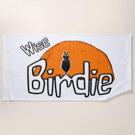 Wijs vogeltje badhanddoek