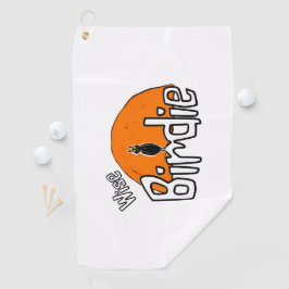Wijs vogeltje golfhanddoek
