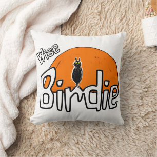 Wijs vogeltje kussensloop kussen