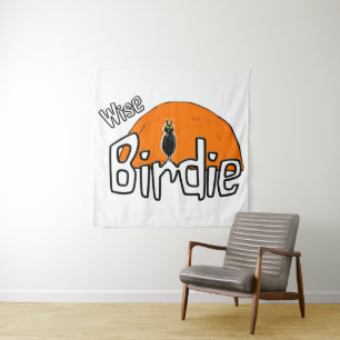 Wijs vogeltje wandtapijt wandkleed