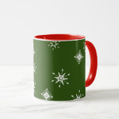 Wijsgerige Monogram Herten Sneeuwvlokken Kerstmug Mok (Voorkant rechts)