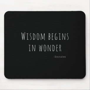Wijsheid begint met verwondering Socrates citaat m Muismat