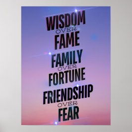 Wijsheid Familie Vriendschap - Inspirerend Poster