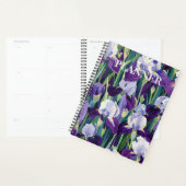Wijsheid in bloemblaadjes: Paarse iris-ontworpen p Planner (Display)