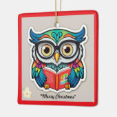 "Wijsheid in boeken" Keramisch Ornament (Links)