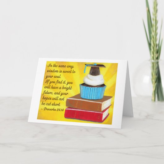 Wijsheid is een zoete Afstuderen Kaart (Voorkant)