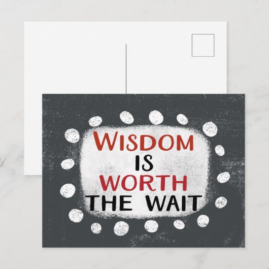 Wijsheid is het wachten waard Briefkaart (Voorkant / Achterkant)