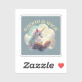 Wijsheid is magie - Schattigee eenhoorn Sticker (Vel)