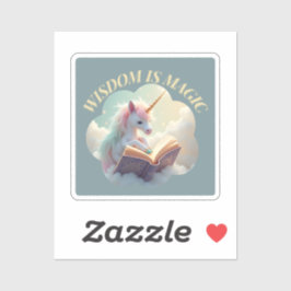 Wijsheid is magie - Schattigee eenhoorn Sticker