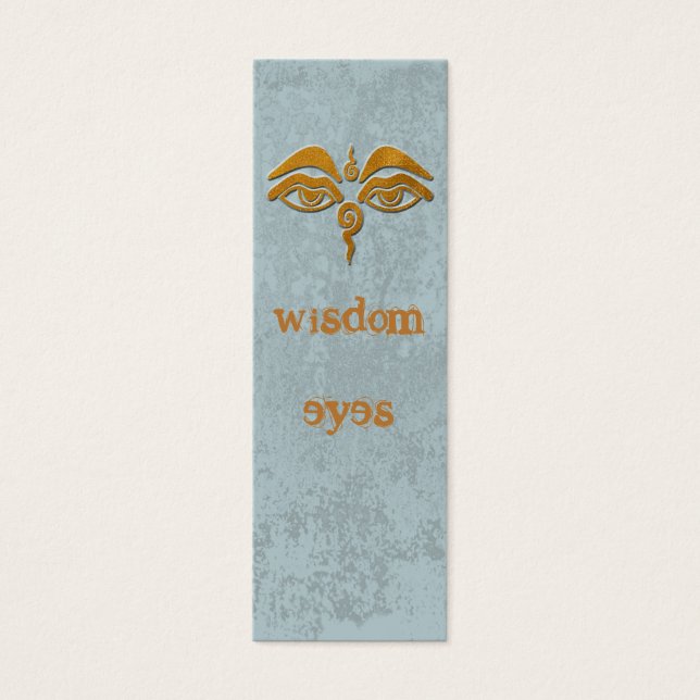 wijsheid ogen goud mini visitekaartjes (Voorkant)