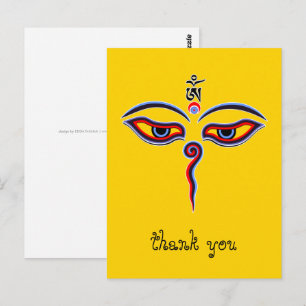 Wijsheid Ogen Van Boeddha - Bodhnath tempel ogen Briefkaart