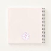Wijsheid Roze bloemen en bladeren Typografie Notitieboek (Achterkant)