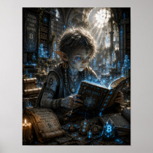 Wijsheid / Rune Bewaarder / Oude Bibliotheek Poster