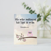 Wijsheid - Spreuken 10:19 Briefkaart (Staand voorkant)