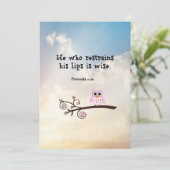 Wijsheid - Spreuken 10:19 Kaart (Staand voorkant)