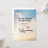 Wijsheid - Spreuken 10:19 Kaart (Voorkant / Achterkant in situ)