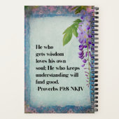 Wijsheid - Spreuken 19:8 - Bijbelstudie Notitieboe Notitieboek (Achterkant)