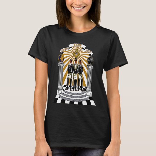 Wijsheid Sterkte Schoonheid Broers Masonic Father' T-shirt (Voorkant)