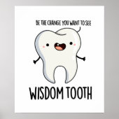 Wijsheid Tand Grappige Tand Wijze Tand Pun Poster (Voorkant)