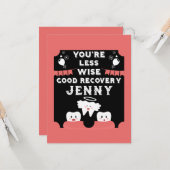 Wijsheid Tanden Extractie Get Well Kaart (Voorkant / Achterkant in situ)