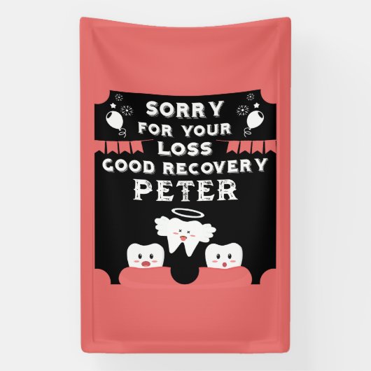 Wijsheid Tanden Extractie Get Well Spandoek (Verticaal)