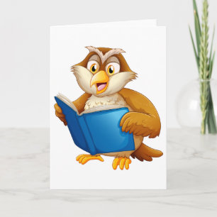 Wijsheid Uil Lezen Boek Kaart
