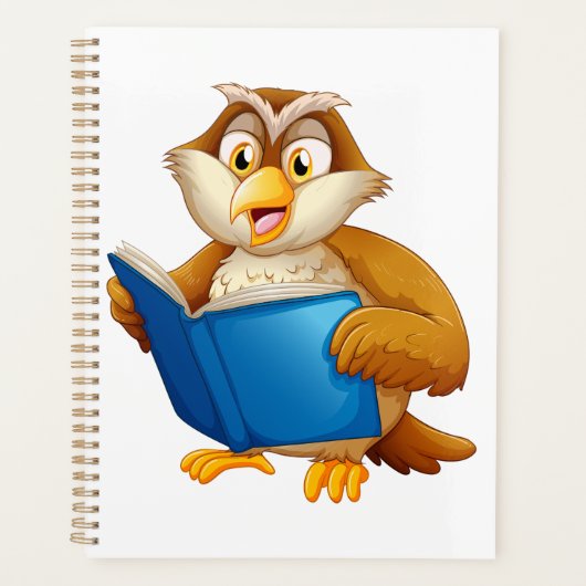 Wijsheid Uil Lezen Boek Planner (Voorkant)